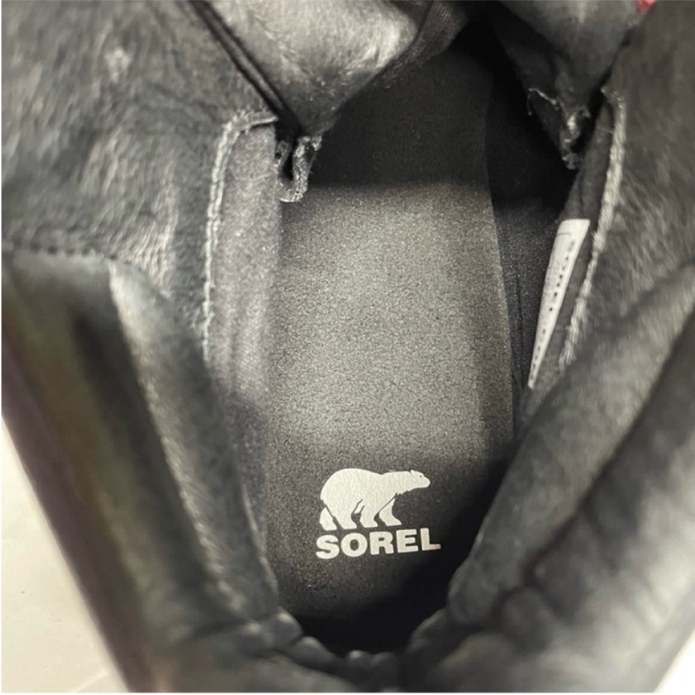 Sorel Lennox Hiker Black Waterproof Leather Bikercore Moto Ankle Boot - Picture 11 of 12